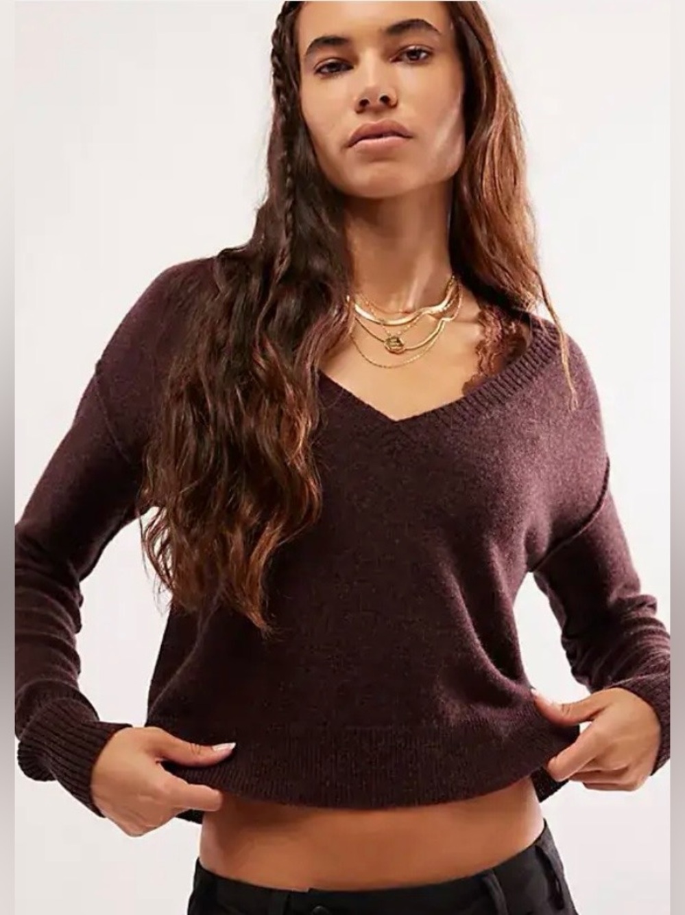 Free People Stellar Cashmere Pullover Sweater Size S